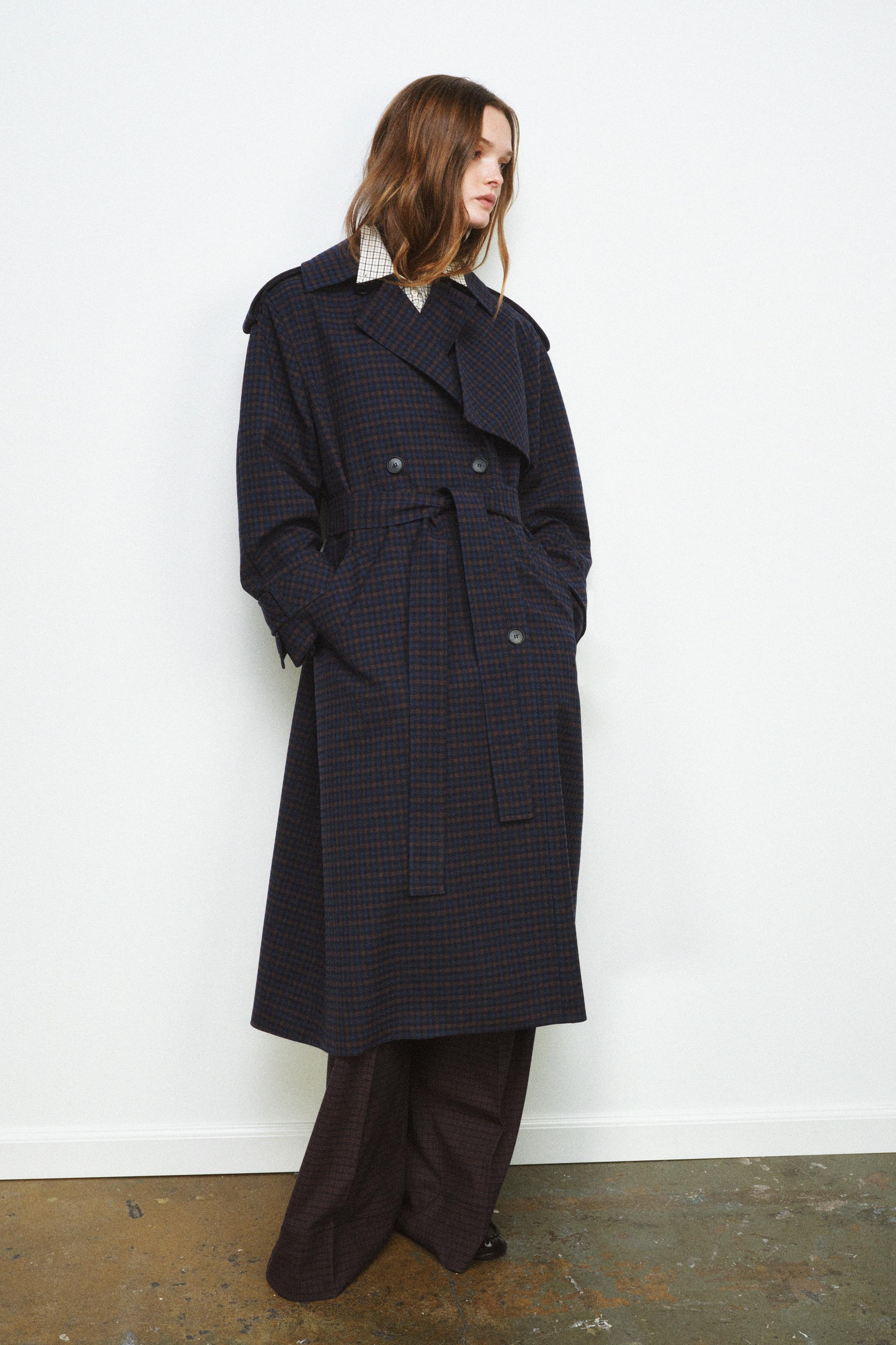 PLAID TRENCH COAT ZW COLLECTION LIMITED EDITION